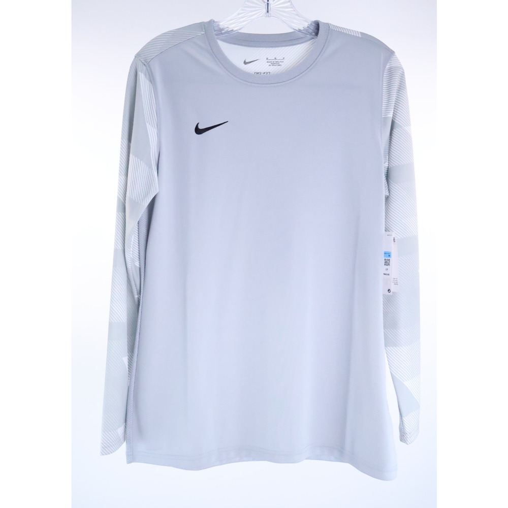 Nike Shirt Womens MediumGray Dri-FIT Long Sleeve Soccer Training CJ6071-012 NWT